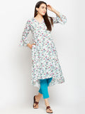 FLORAL ASSYMETRIC HEM KURTA