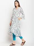 FLORAL ASSYMETRIC HEM KURTA