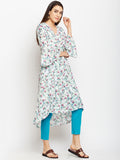 FLORAL ASSYMETRIC HEM KURTA