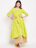 Lyla Gota Cotton Tier Kurta