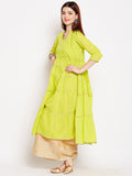 Lyla Gota Cotton Tier Kurta