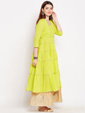 Lyla Gota Cotton Tier Kurta