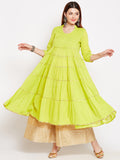 Lyla Gota Cotton Tier Kurta