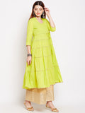 Lyla Gota Cotton Tier Kurta