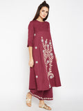 Lyla Woman Embroidered Kali Kurta