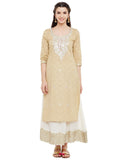 Beige-kurta-with-pittan-work