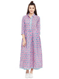 Pink-Block-printed-shirt-dress