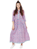 Pink-Block-printed-shirt-dress