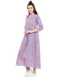 Pink-Block-printed-shirt-dress