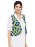 Block printed reversible shrug