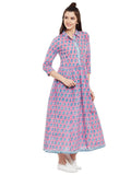 Pink-Block-printed-shirt-dress