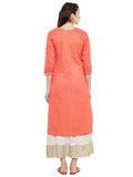 Peach-kurta-with-gota-patti-work