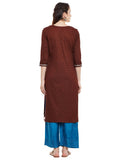 Brown-kurta-with-pittan-work