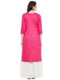 Fushia-kurta-with-gota-patti-work