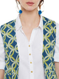 Block printed reversible shrug