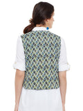 Block printed reversible shrug