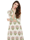 Block printed Kurta palazzo set with front placket