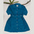 BLUE FRONT OPEN SHIRT DRESS