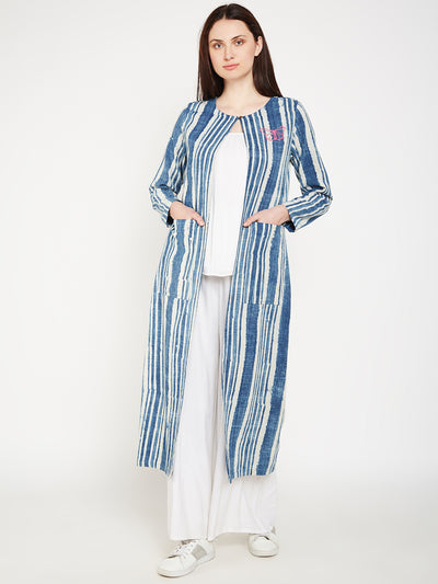 Lyla Block print  striped jacket