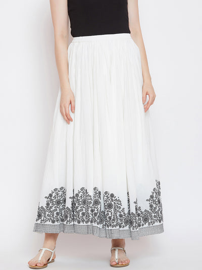 LYLA WOMAN EMBROIDERED FLARED SKIRT