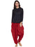 Maroon Flared Dhoti Pant
