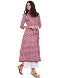 COTTON LONG KURTA WITH FRONT LOOPS
