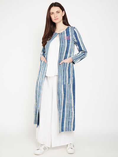 Lyla Block print  striped jacket