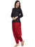 Maroon Flared Dhoti Pant