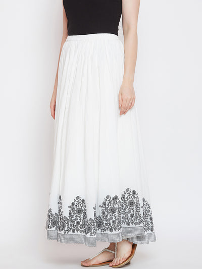 LYLA WOMAN EMBROIDERED FLARED SKIRT