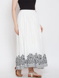 LYLA WOMAN EMBROIDERED FLARED SKIRT