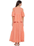 Peach skirt top set with gota work