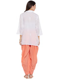 Peach Flared Dhoti Pant