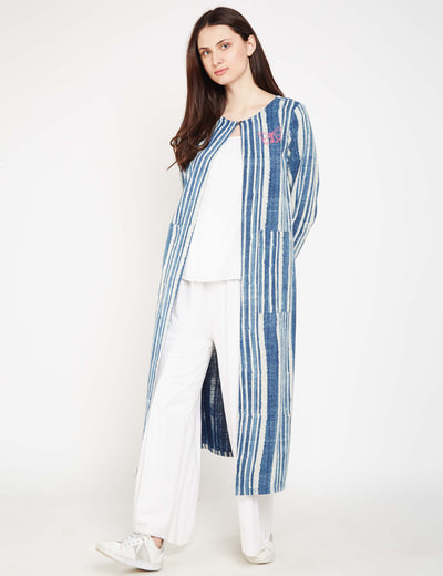 Lyla Block print  striped jacket