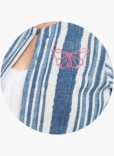 Lyla Block print  striped jacket
