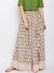 Peach block printed skirt