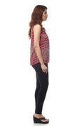 Printed chiffon top