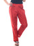 Red silk pants