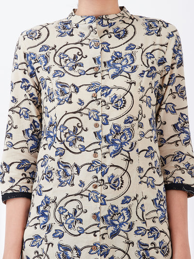 LYLA WOMAN BLOCK PRINTED KURTA PALAZZO SET