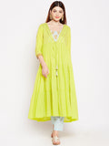 Lyla Gota Sleevless Kurta and Pant with Jacket set