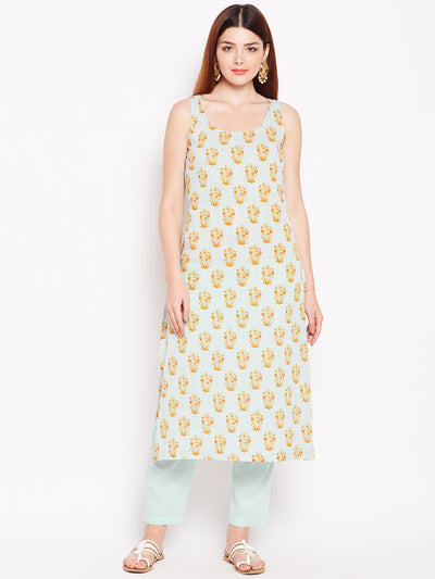 Lyla Gota Sleevless Kurta and Pant with Jacket set