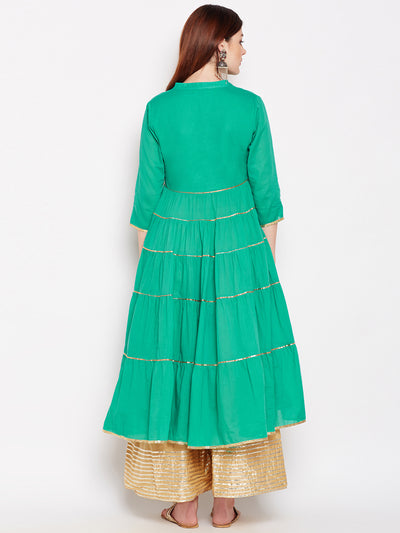 Lyla Gota Cotton Tier Kurta