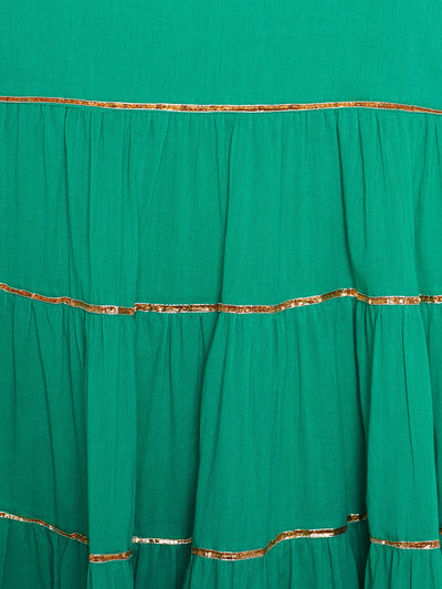 Lyla Gota Cotton Tier Kurta