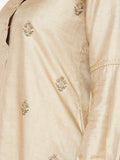 Lyla Woman embroiderd Muga silk kurtas with baloon sleeve