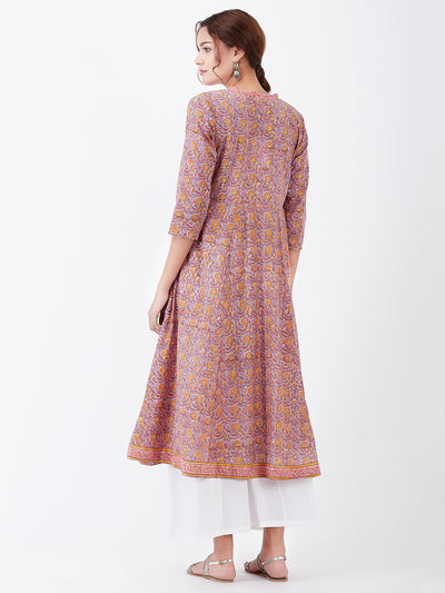 LYLA WOMAN BLOCK PRINTED ANARKALI
