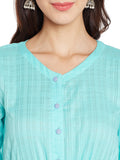 Green Kurta with Front Tie