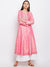 Pink Silk Kurta with Machine Embroidery