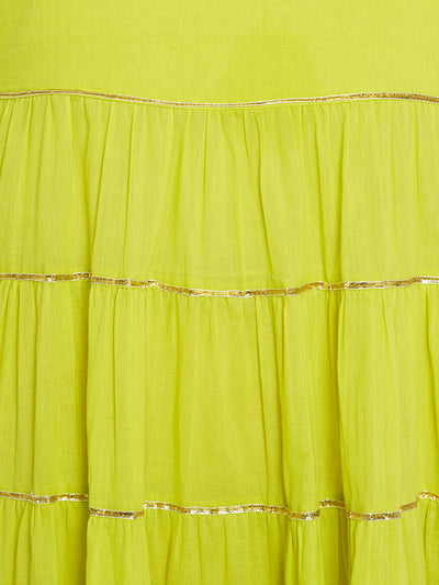 Lyla Gota Cotton Tier Kurta