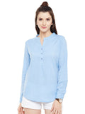 Solid-blue-shirt
