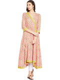 Peach Overlap Kurta