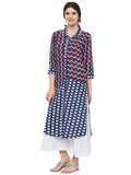DOUBLE  BLOCK PRINT SHIRT KURTA